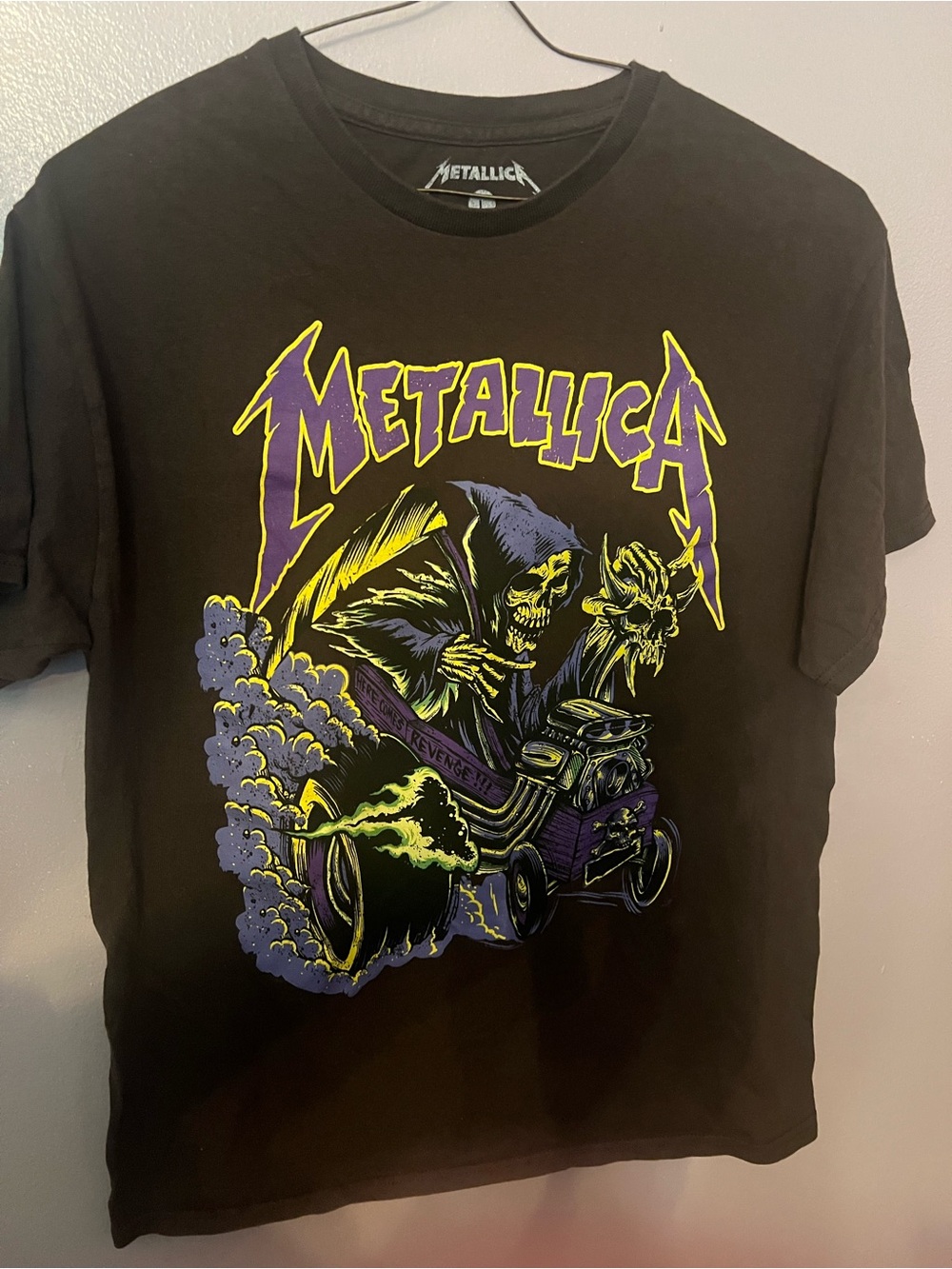 Metallica “ Here Comes Revenge “ Grim Reaper Dark Chocolate Color Size L Shirt